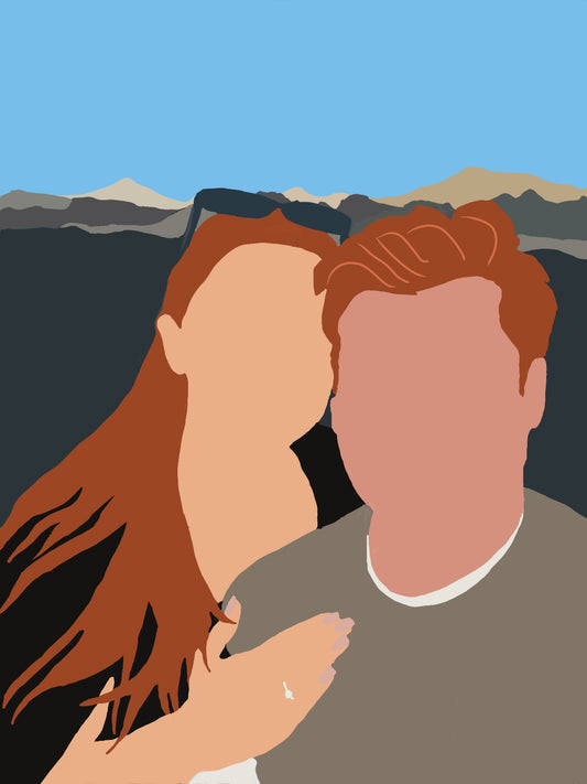 Custom Faceless Portrait Print